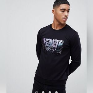 Hugo Boss Ducago-U4 Iridescent Logo Long Sleeve Shirt